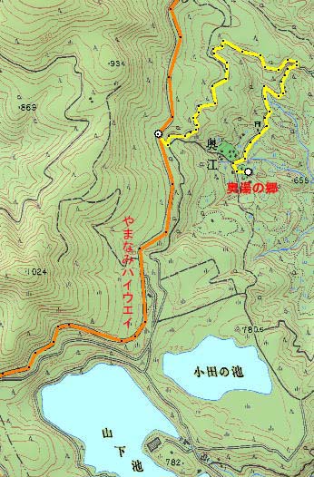 奥湯の郷　地図